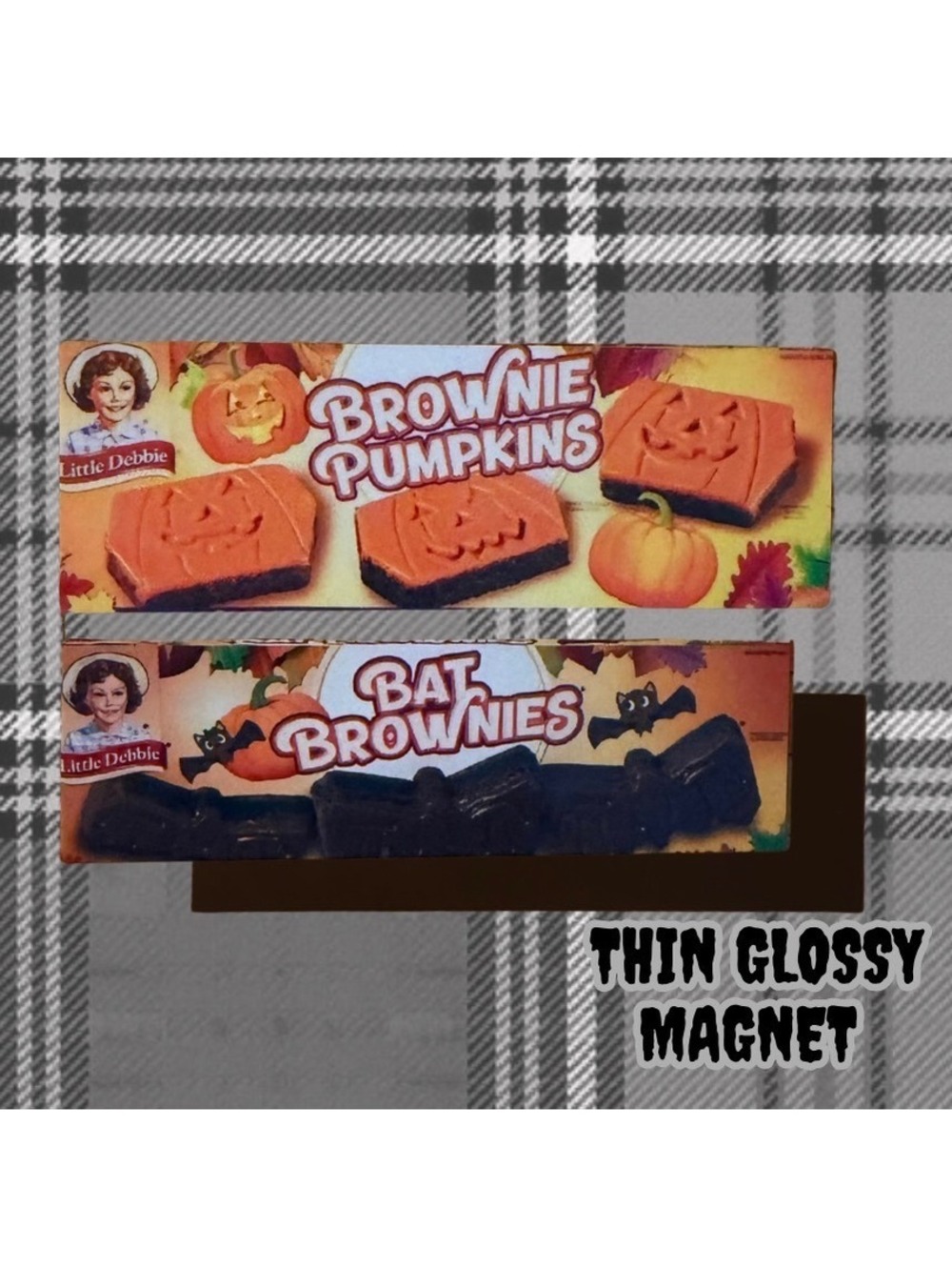 Little Debbie Halloween Brownies Thin Glossy Magnet Set of 2.